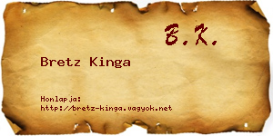 Bretz Kinga névjegykártya